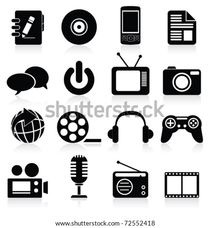 Multimedia icon. Vector