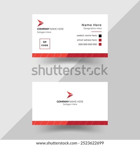 Modern Creative And Visiting Card. A highly versatile business card template that is designed for both corporate business and personal usage. Double-sided creative business card template.