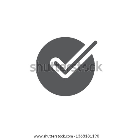 Check Time Icon Logo Design Element isolated on white background