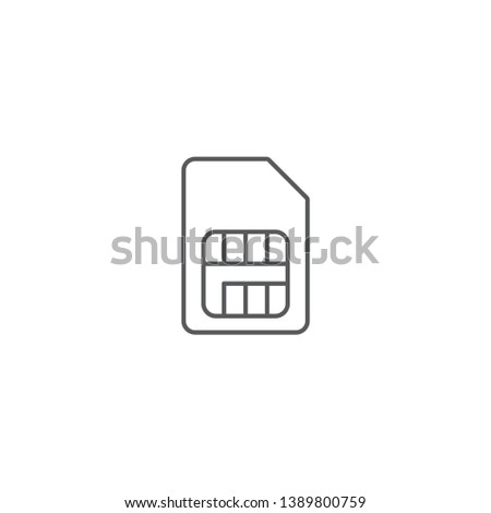 sim card vector icon concept, isolated on white background