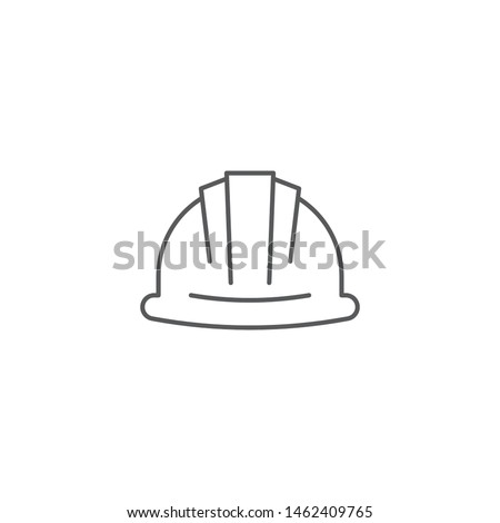 Helmet or hard hat vector icon symbol isolated on white background