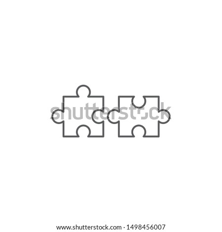 Puzzle vector icon symbol isolated on white background