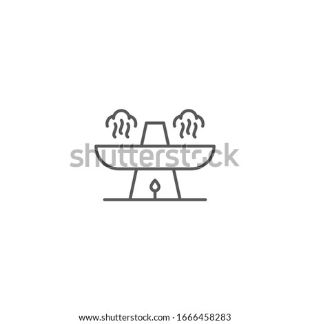 Hot pot food vector icon symbol isolated on white background