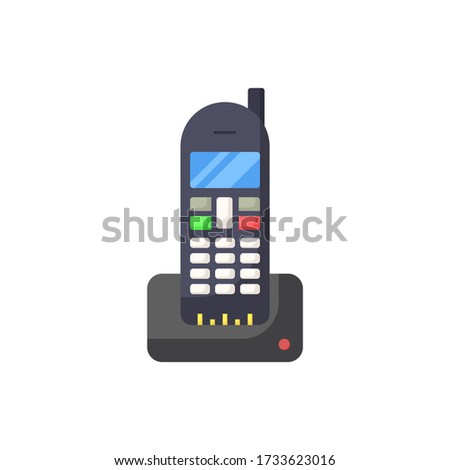 Cordless Phone vector icon symbol communication isolated on white background