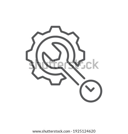 Periodic maintenance icon, color, line, outline vector sign, linear style pictogram isolated on white. Symbol, logo illustration