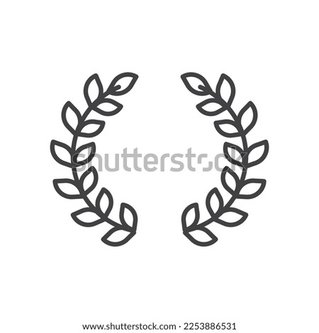 Laurel wreath line icon. linear style sign for mobile concept and web design