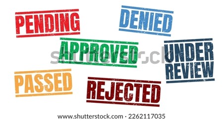 Set of approval grunge rubber stamps, grunge vector, graphic design