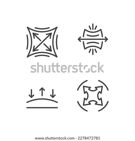 Elastic fabric outline icon isolated on white background