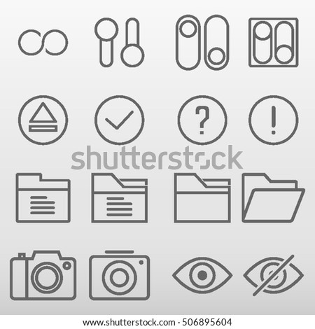 General Icons Set Vector Illustration