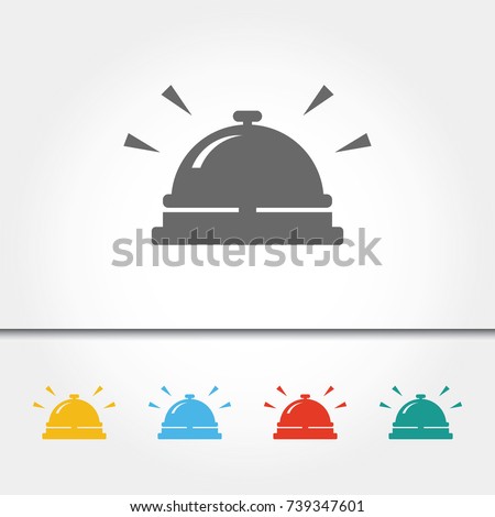 Hotel Reception Bell Single Icon Vector Illustration