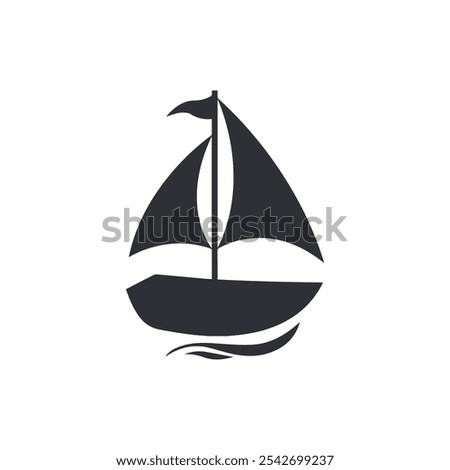 Sailing Boat icons designed art