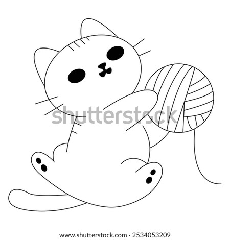 A sleek, minimal cat outline featuring smooth lines and elegant curves. Ideal for in illustrations, logos, coloring pages, or any design project that requires a simple and stylish feline silhouette