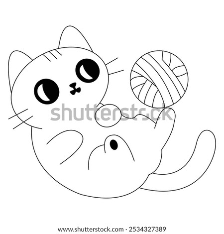 A sleek, minimal cat outline featuring smooth lines and elegant curves. Ideal for in illustrations, logos, coloring pages, or any design project that requires a simple and stylish feline silhouette.