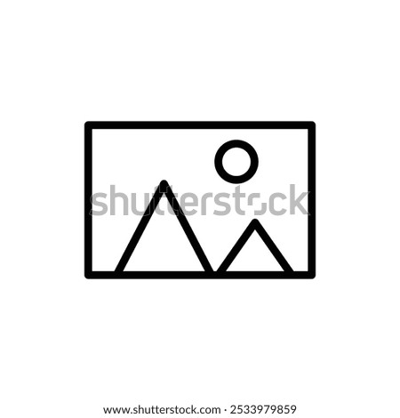 image vector line icon, Photo outline isolated icon