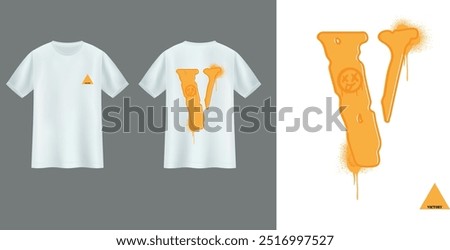 Design streetwear Art, mockup oversize front and back white