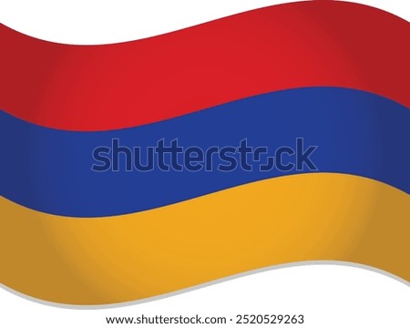 Armenia Country Flag Waving Vector