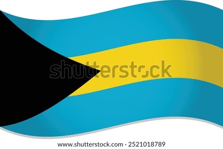 Bahamas Flag Waving - Vector