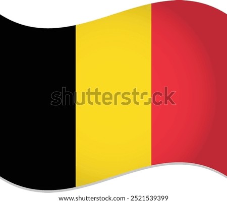 Belgium Flag Waving - Vector