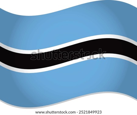 Botswana Country Flag Waving Vector