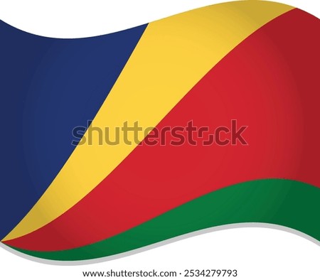 Seychelles Flag Waving in Air Vector