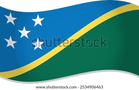 Solomon Islands	Waving Flag Vector