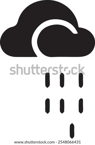 Black Filled Cloud Icon - Simple Vector Design for Download, black cloud icon.