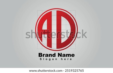 A D Logo Design with adobe illustrator 