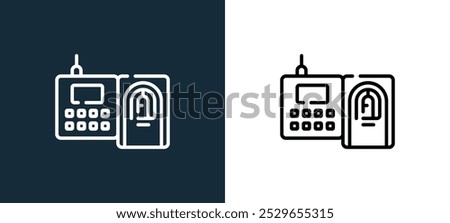 finger print icon isolated on white and black colors. finger print outline linear vector icon from computer peripherals collection for mobile apps, web and ui.