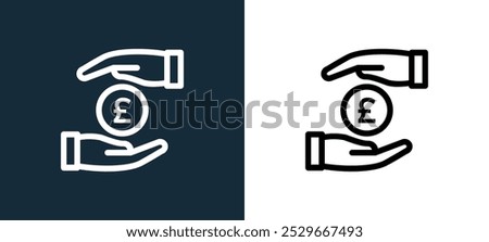 save money icon isolated on white and black colors. save money outline linear vector icon from business and finance collection for mobile apps, web and ui.