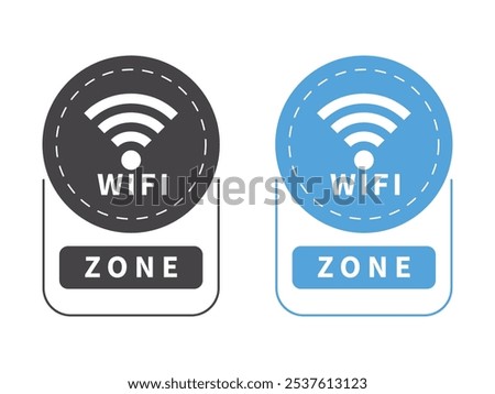 Free wifi zone sign. wifi router and signal connection concept. High Speed internet of things wi fi network signal tower. public place, restaurant, access point, Radio signal,wireless, password, label