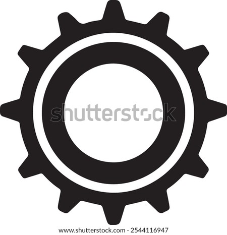 Minimalist Black and White Circle with Letter O Icon Graphic