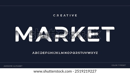 Marketing Modern minimal abstract alphabet fonts. Typography technology, electronic, movie, digital, music, future, logo creative font. vector illustration