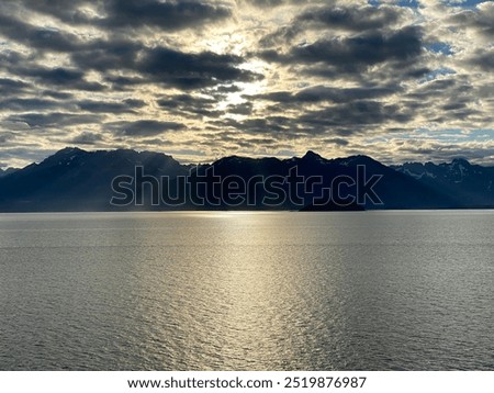 Similar – Foto Bild Himmel über silbriger See und Meer