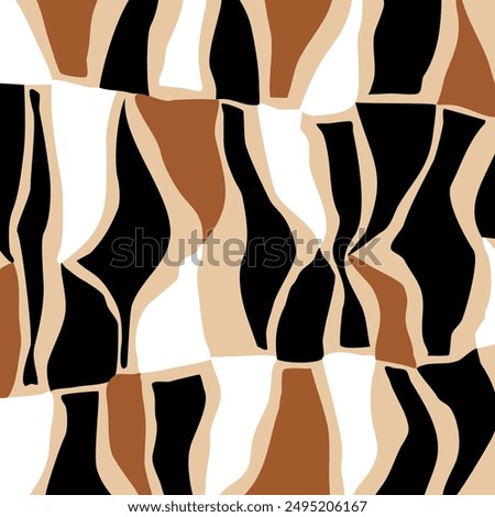 Seamless abstract hand drawn geometric pattern. Vector Illustration.