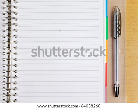 blank paper with pen