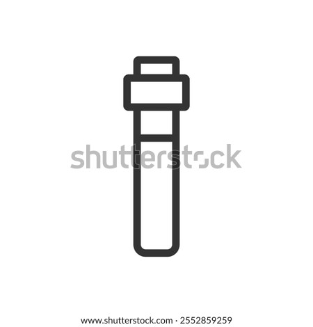 Perfume sampler vector icon isolated on white background