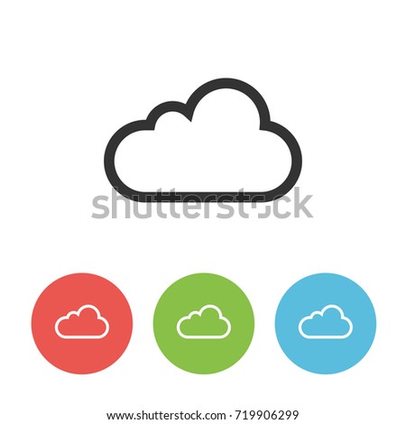 Cloud outline vector icon