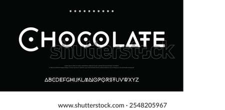 Chocolate Modern Bold Font. Regular Italic Number Typography urban style alphabet fonts for fashion, sport, technology, digital, movie, logo design, vector