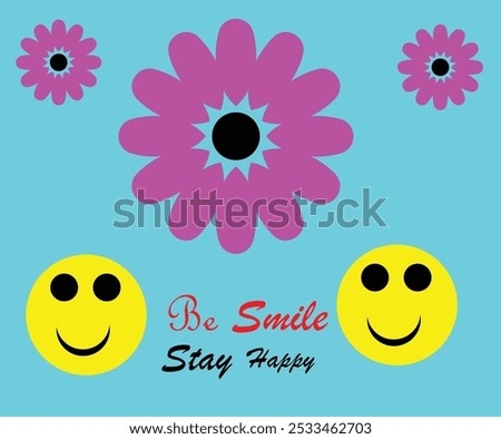 Flower Smile Emoji Yellow Color