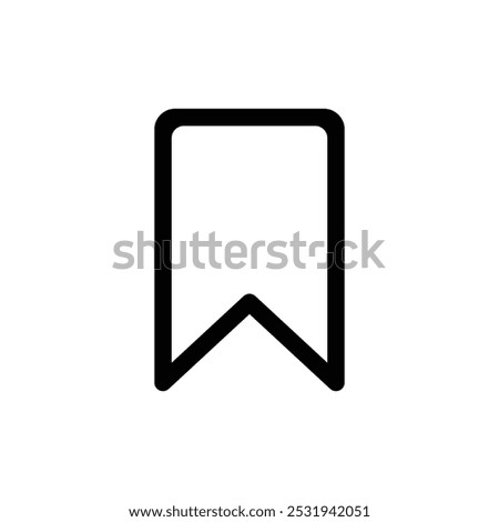 Bookmark icon for web and mobile apps vector illustration isolated on white background.