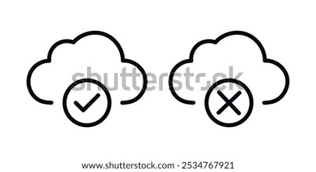 cloud service accept and decline icon