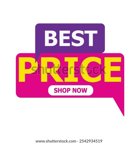 BEST PRICE tag isolated o white background. sale concept. Winter And Holidays Offers.