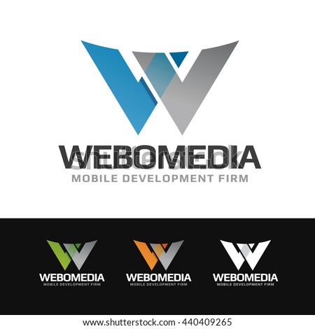 Logo of a stylized Â«WÂ» letter in transparency look. This logo is suitable for many purpose as Web designer firm, corporate firm, real estate group, company name beginning with W and more.