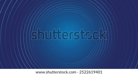 Dark blue abstract vector background with bright and elegant glowing circle lines stacked together, 3D cover of business