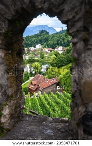 Similar – Image, Stock Photo Historic houses in Buch an der Mulde monastery