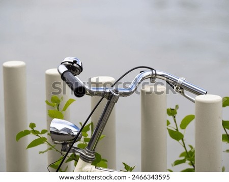 Similar – Image, Stock Photo close up handlebar of a bicycle