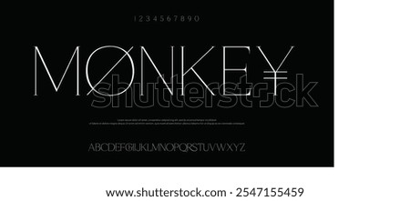 Monkey Rough Screen Print Texture Font. Bold Condensed Display Font with a detailed rough rolled ink, halftone screen texture. Suitable for larger font sizes