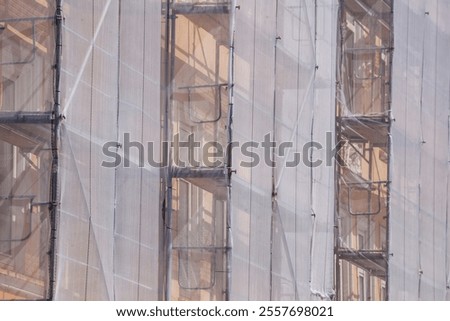 Similar – Image, Stock Photo Renovated old buildings with beautiful facade of light sandstone on the banks of the river Main in Frankfurt am Main in Hesse