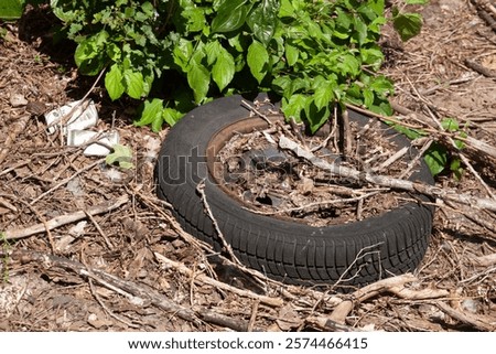 Similar – Image, Stock Photo Old discarded truck tires