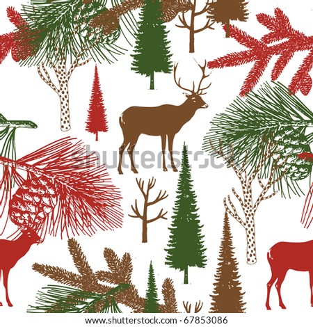 Snow Christmas Deer Pattern Flannel Autumn/Winter One Size F